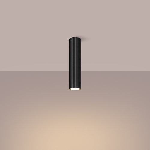 Sollux Lighting Plafondlamp KARBON 30 zwart - 6,5x6,5x30cm