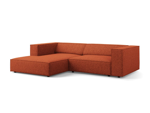 Cosmopolitan Design linker hoekbank Arendal 3-zits, chenille, terracotta - 166x224x70cm