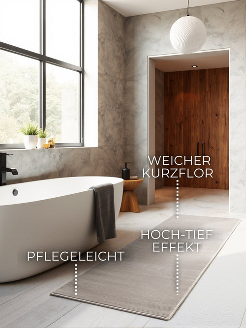 Elle Decoration Perles Shortpile Rug Dolomite Cream Grey 160x235 cm