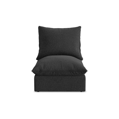 LaMiaSofa Bankmodule midden Ravenna - velours - zwart - 75x90x77