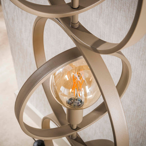 Giga Living Vloerlamp Turn Around - Beige Metaal - 40x30x165cm