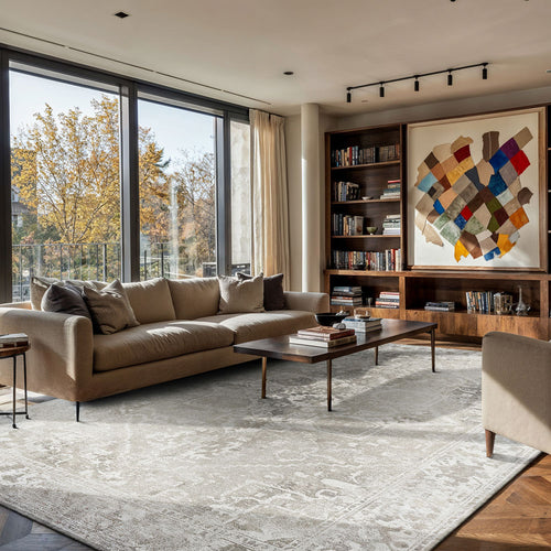 Louis De Poortere vloerkleed Suede - grijs - 280x390cm