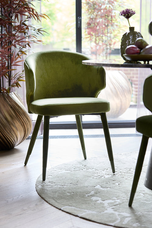 Light & Living eetkamerstoel KOSAKA - 79x57x53cm - groen - Set van 2
