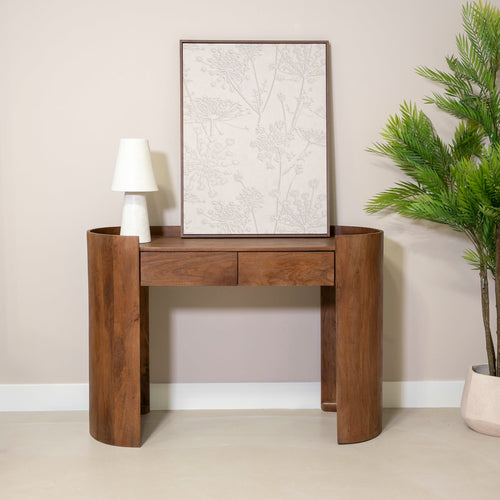DÉJA Living Sidetable Xandrine - Donkerbruin Hout - 120x45x82cm