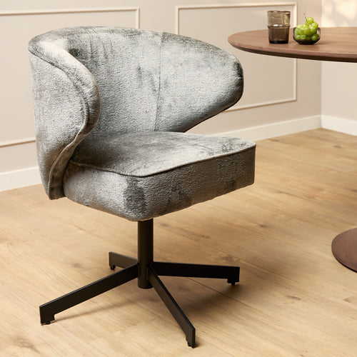 StarFurn Eetkamerstoel Persie - Grijs/Zwart - Draaibaar - vtwonen shop