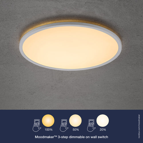 Nordlux Oja Plafondlamp - Ø42cm - LED Stepdim - 2700K - Wit - vtwonen shop