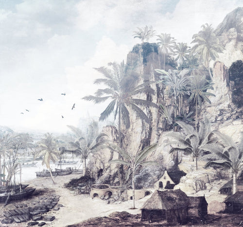 Sanders & Sanders fotobehang droomwereld grijs en zandkleurig - 300 x 280 cm - 612415