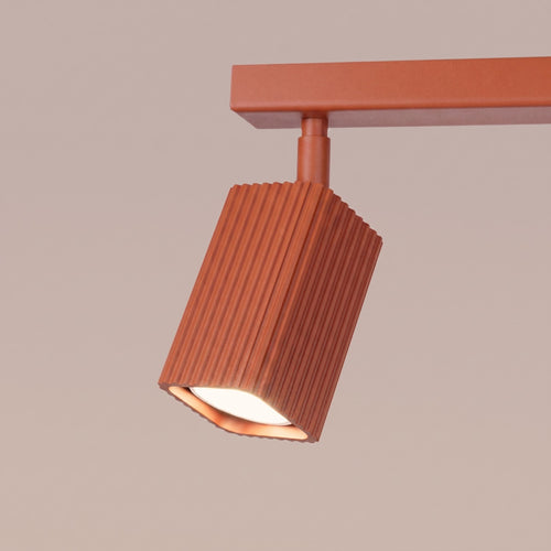 Sollux Lighting Plafondlamp RAYO 3L rode oker - 45x6x16,5cm