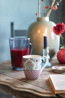 Pip Studio Flower Festival Scallop Mokken - Servies - Set van 4 Kopjes - Lichtblauw - 365ml - vtwonen shop