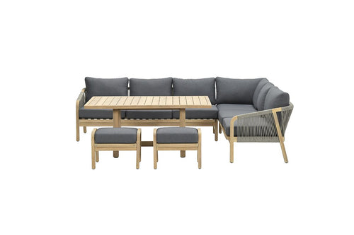Santos lounge-diningset-5-dlg-links-acacia white wash-dgrijs-mgrey - vtwonen shop