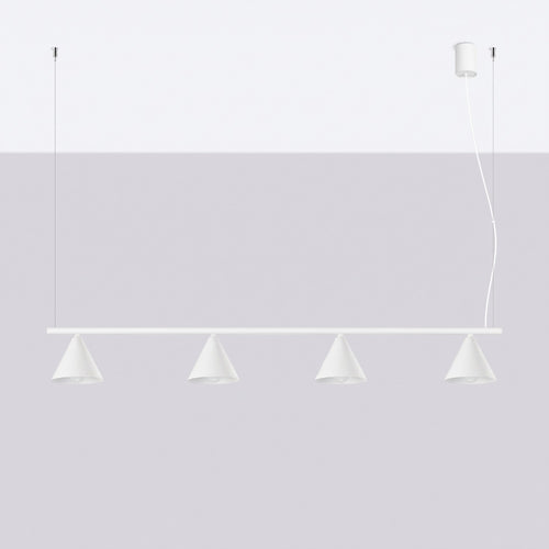 Sollux Lighting Kroonluchter NOX 4L wit - 122x14x215cm