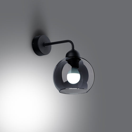 Sollux Lighting Wandlamp ALINO 1 zwart - 15x15x26cm