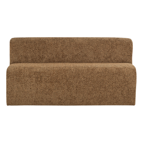 WOOOD eetbank 164 cm rugleuning Mojo Base - Wollig - Honinggeel - 83x164x76
