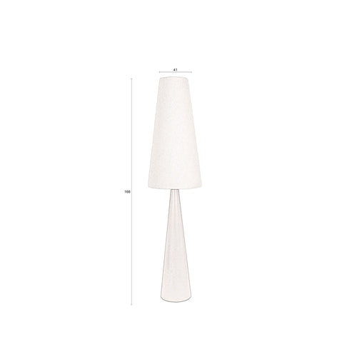 Dutchbone Miki Vloerlamp/ Staande lamp Bouclé Hout - Beige - vtwonen shop