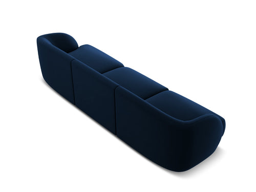 Micadoni Bank Miley 3-zits, flueel, koningsblauw - 90x255x70cm