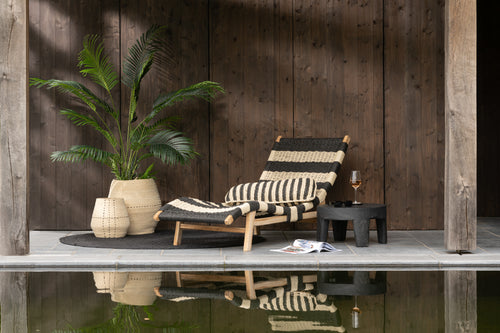 J-Line tafel Rond - hout - zwart - set van 2 - vtwonen shop