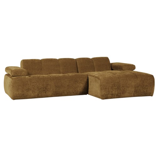 WOOOD chaise longue rechts Mojo - Geweven Ribstof - Honing Geel - vtwonen shop
