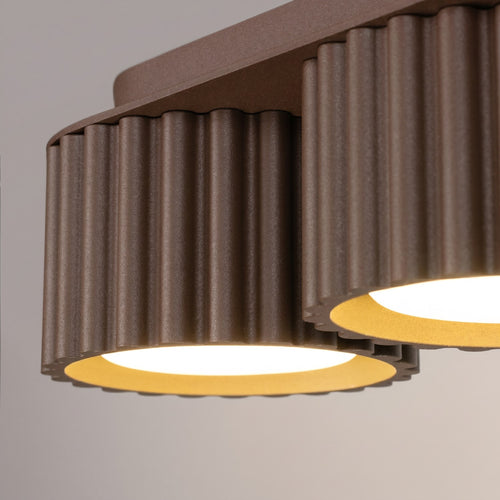 Sollux Lighting Plafondlamp AURA 3 bruin Gx53 - 32,5x10x8cm