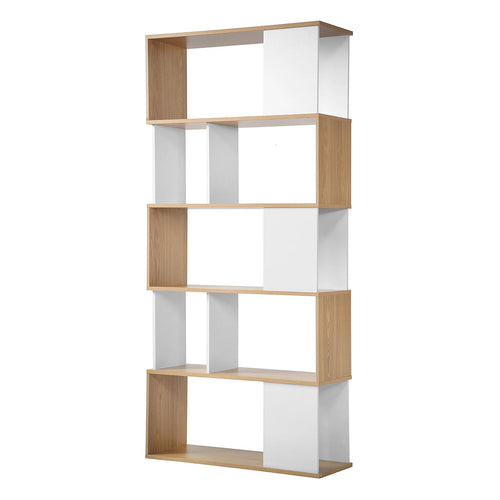 Calicosy - Boekenkast Woonkamer - Wit - 29,5x80x173,5 cm