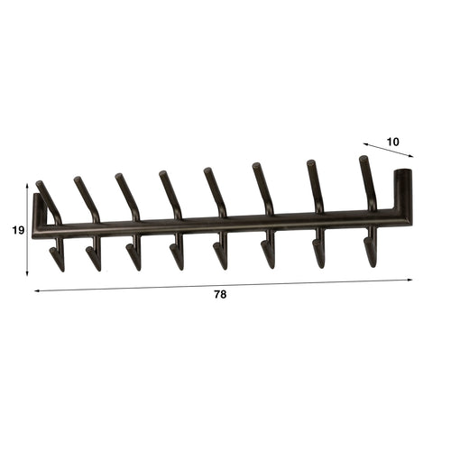 Giga Living Kapstok Tubo - Bruin Metaal - 80x10x20cm