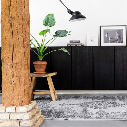 Vintage Vloerkleed Bloom - Grijs - EVA Interior - 185 x 270 cm - vtwonen shop