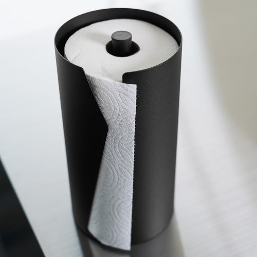Yamazaki Tower Keukenrolhouder rond - Zwart - vtwonen shop