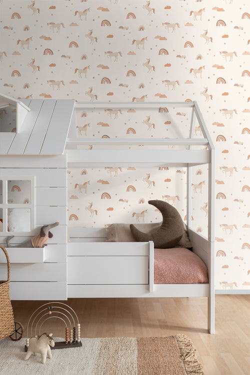 ESTAhome behang unicorns beige en licht terracotta - 50 x 900 cm - 131435 - vtwonen shop
