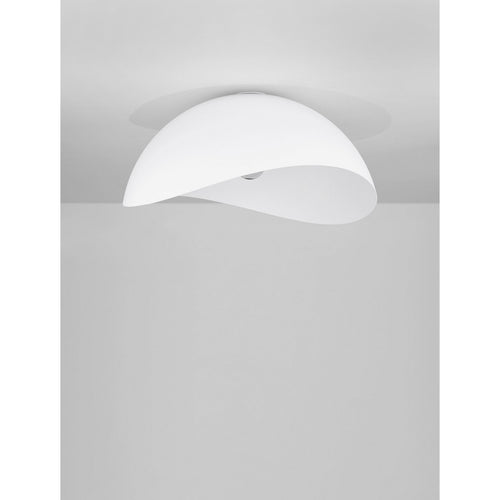 Nova Luce OPSI Plafondlamp met komvormige armatuur van 50 cm, halfverzonken, zandwit, E27 fitting, 1x12W