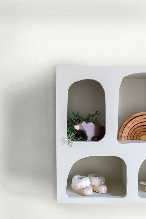 ESTAhome behang linnenstructuur wit - 53 cm x 10.05 m - 139022