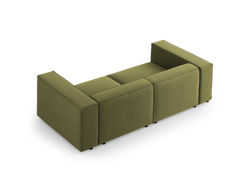 Cosmopolitan Design Bank Arendal 3-zits, flueel, lichtgroen - 102x204x70cm