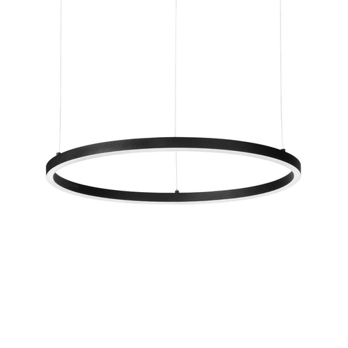 Ideal Lux ORACLE Slanke niet-dimbare ronde 90 cm geïntegreerde led-plafondlamp, zwart, 4000 K