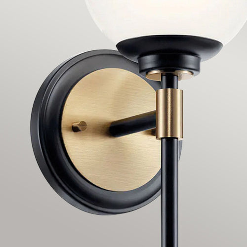 Badezimmer Wandleuchte Modern Schwarz, Champagner Bronze 3000K IP44 1x G9