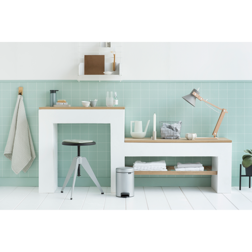 Brabantia NewIcon Pedaalemmer, 3 liter, kunststof binnenemmer - Metallic Grey