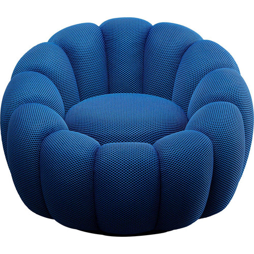 Kare Design Draaifauteuil Peppo Bloom blauw - vtwonen shop
