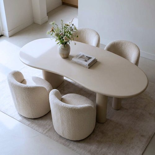 DÉJA Living Eettafel Gulli - Beige Composiet - 260x110x76cm