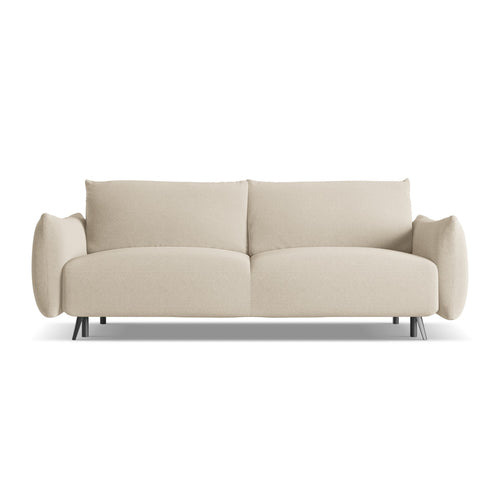 LaMiaSofa 3-zits slaapbank Genova - chenille stof - donkerbeige - 230x105x86