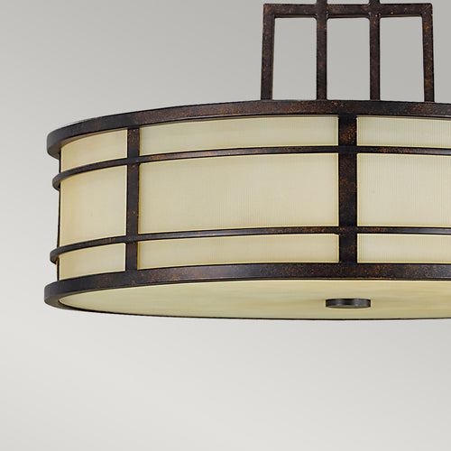 Elstead Fusion - 3-lichts plafondlamp brons, E27