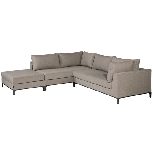 WOOOD loungeset links buiten Sicilië - Taupe - 60x262x246 - vtwonen shop