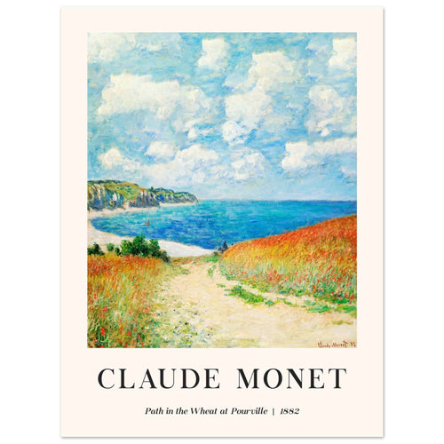 Artfulprints  Claude Monet - Path in the weath at Pourville   poster 30x40 cm - vtwonen shop