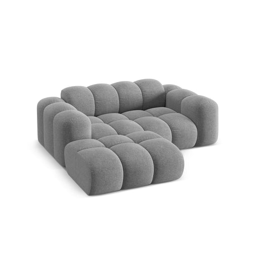 Cosmopolitan Design - Linker hoekbank Treno 2-zits, chenille lichtgrijs - 164x180x70cm