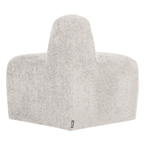 WOOOD eetbank hoek rond rugleuning Mojo Base - Wollig - Ecru - 83x76x76