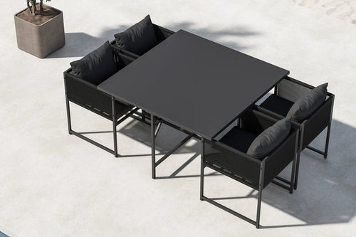 Rebellenclub Tuinset Sabbia - 4-zits - Zwart - vtwonen shop