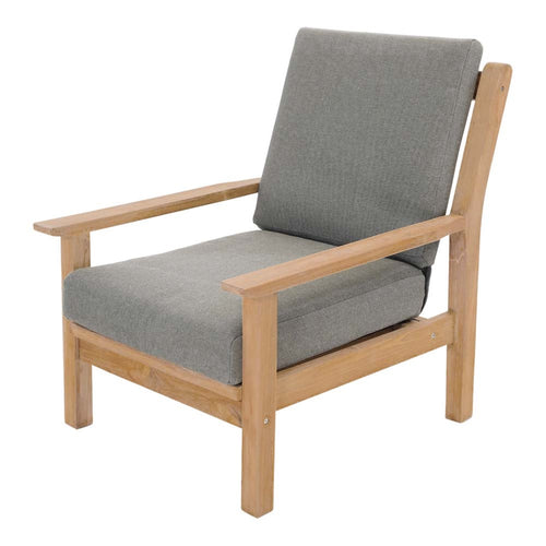 Lesli Living bistrostoel teak - zwart - 65,5x86x82,5cm