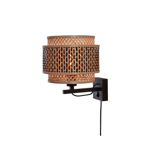 GOOD&MOJO wandlamp Bhutan - bruin - Ø25cm - vtwonen shop