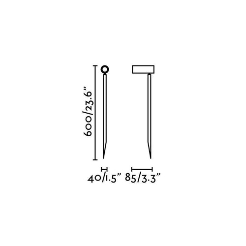 Faro Seth - Hoge LED-steeklamp voor buiten zwart IP44