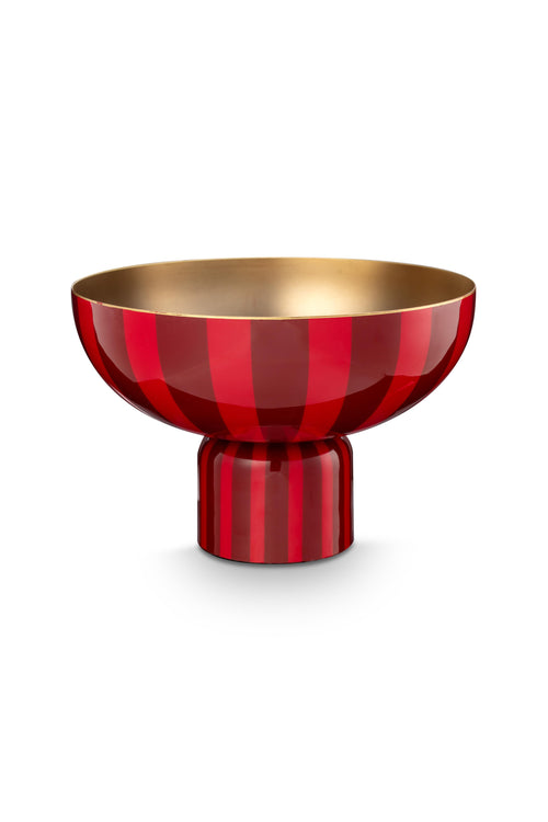 Pip Studio Serveerschaal Rond - Donkerrood - 30x20cm