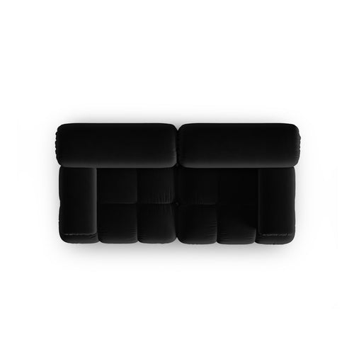 Cosmopolitan Design - Modulaire bank Cortina 2-zits, flueel zwart - 94x188x70cm