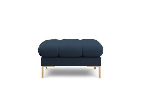 Cosmopolitan Design Poef Bali structurele stof, blauw - 60x60x41cm