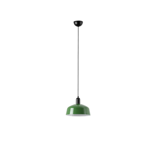Faro Tatawin Middelgrote koepelvormige plafondlamp zwart, glanzend groen 1x E27