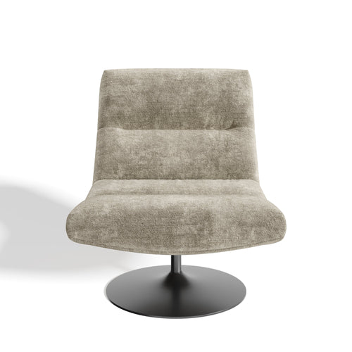 Premium Interiors - Draaistoel ROMA - velours met structuur mol 77cm